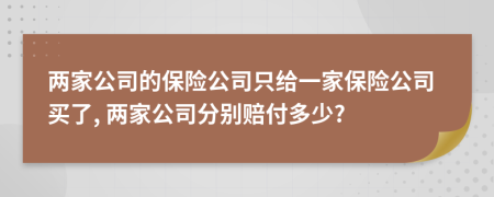 兩家公司的保險公司只給一家保險公司買了, 兩家公司分別賠付多少?