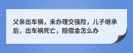 父親出車禍，未辦理交強險，兒子繼承后，出車禍死亡，賠償金怎么辦