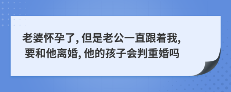 老婆懷孕了, 但是老公一直跟著我, 要和他離婚, 他的孩子會(huì)判重婚嗎