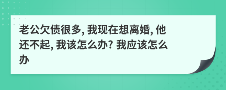 老公欠債很多, 我現(xiàn)在想離婚, 他還不起, 我該怎么辦? 我應(yīng)該怎么辦