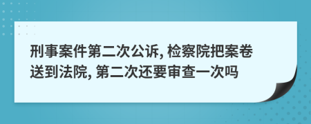 刑事案件第二次公訴, 檢察院把案卷送到法院, 第二次還要審查一次嗎
