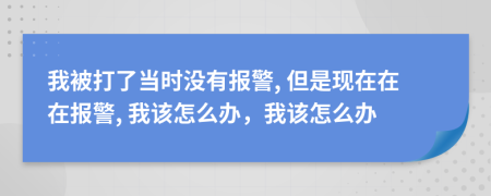 我被打了當(dāng)時沒有報警, 但是現(xiàn)在在在報警, 我該怎么辦，我該怎么辦