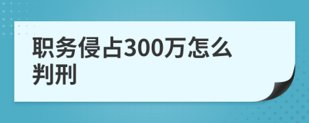 職務(wù)侵占300萬(wàn)怎么判刑