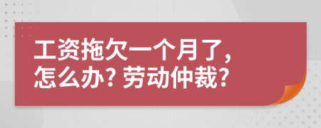 工資拖欠一個月了, 怎么辦? 勞動仲裁?
