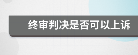 終審判決是否可以上訴