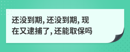 還沒到期, 還沒到期, 現(xiàn)在又逮捕了, 還能取保嗎