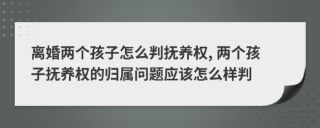 離婚兩個(gè)孩子怎么判撫養(yǎng)權(quán), 兩個(gè)孩子撫養(yǎng)權(quán)的歸屬問題應(yīng)該怎么樣判