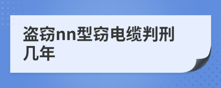 盜竊nn型竊電纜判刑幾年