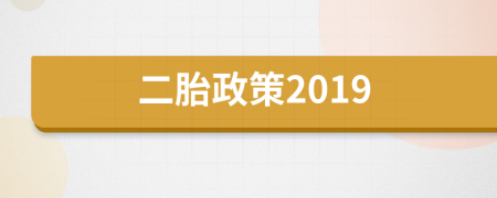 二胎政策2019