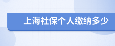 上海社保個人繳納多少