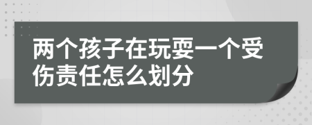 兩個(gè)孩子在玩耍一個(gè)受傷責(zé)任怎么劃分
