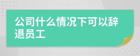 公司什么情況下可以辭退員工