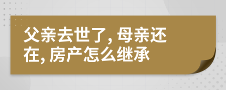 父親去世了, 母親還在, 房產(chǎn)怎么繼承