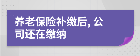 養(yǎng)老保險補繳后, 公司還在繳納