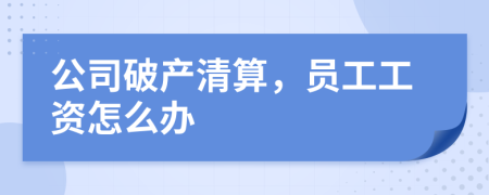 公司破產(chǎn)清算，員工工資怎么辦
