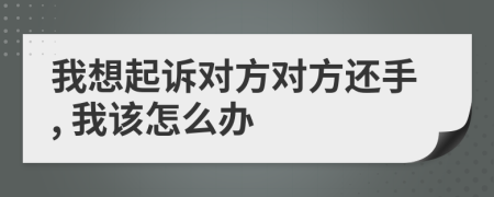 我想起訴對方對方還手, 我該怎么辦