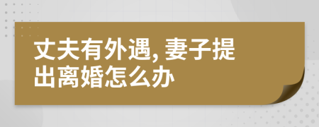 丈夫有外遇, 妻子提出離婚怎么辦