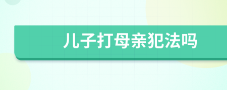 兒子打母親犯法嗎