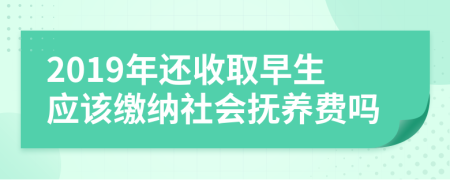 2019年還收取早生應(yīng)該繳納社會(huì)撫養(yǎng)費(fèi)嗎