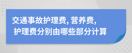 交通事故護(hù)理費, 營養(yǎng)費, 護(hù)理費分別由哪些部分計算