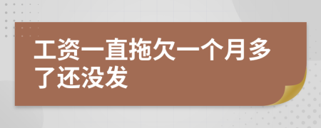 工資一直拖欠一個(gè)月多了還沒發(fā)