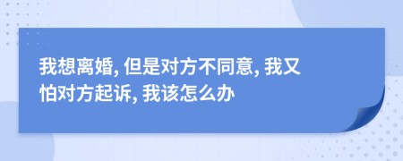 我想離婚, 但是對(duì)方不同意, 我又怕對(duì)方起訴, 我該怎么辦