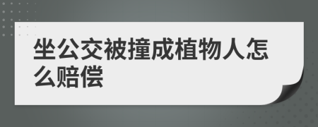 坐公交被撞成植物人怎么賠償