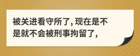 被關(guān)進(jìn)看守所了, 現(xiàn)在是不是就不會(huì)被刑事拘留了,