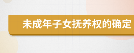 未成年子女撫養(yǎng)權(quán)的確定