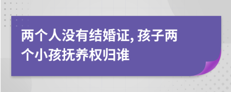 兩個(gè)人沒(méi)有結(jié)婚證, 孩子兩個(gè)小孩撫養(yǎng)權(quán)歸誰(shuí)