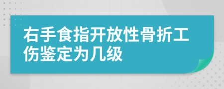 右手食指開放性骨折工傷鑒定為幾級(jí)