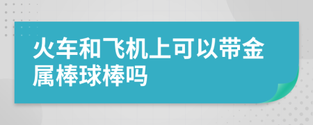 火車和飛機上可以帶金屬棒球棒嗎