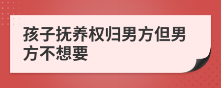 孩子撫養(yǎng)權(quán)歸男方但男方不想要