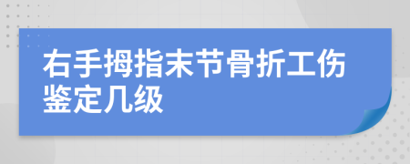 右手拇指末節(jié)骨折工傷鑒定幾級
