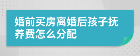 婚前買房離婚后孩子撫養(yǎng)費怎么分配
