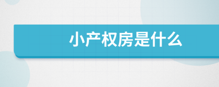 小產(chǎn)權(quán)房是什么