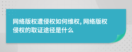 網絡版權遭侵權如何維權, 網絡版權侵權的取證途徑是什么