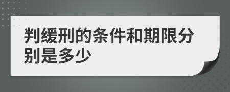 判緩刑的條件和期限分別是多少