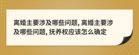離婚主要涉及哪些問(wèn)題, 離婚主要涉及哪些問(wèn)題, 撫養(yǎng)權(quán)應(yīng)該怎么確定