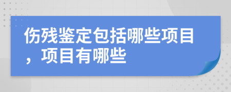 傷殘鑒定包括哪些項(xiàng)目，項(xiàng)目有哪些