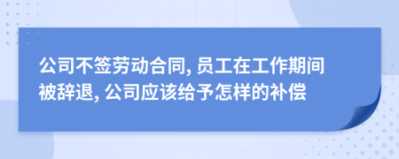公司不簽勞動合同, 員工在工作期間被辭退, 公司應(yīng)該給予怎樣的補償