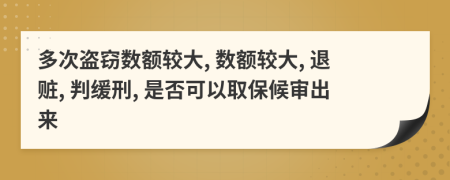 多次盜竊數(shù)額較大, 數(shù)額較大, 退贓, 判緩刑, 是否可以取保候?qū)彸鰜?>
                </a>
            </div>
            <div   id=
