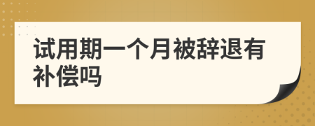 試用期一個月被辭退有補償嗎