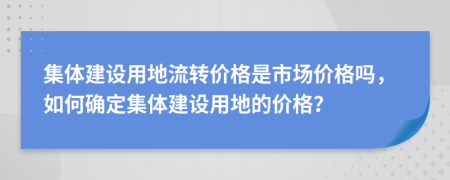 集體建設(shè)用地流轉(zhuǎn)價格是市場價格嗎，如何確定集體建設(shè)用地的價格？