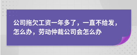 公司拖欠工資一年多了，一直不給發(fā)，怎么辦，勞動仲裁公司會怎么辦
