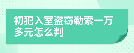 初犯入室盜竊勒索一萬(wàn)多元怎么判