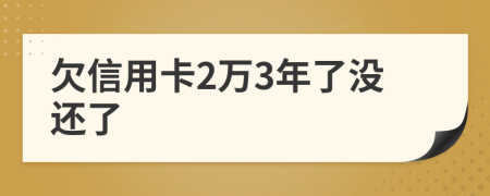 欠信用卡2萬3年了沒還了
