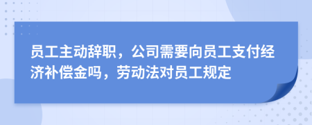 員工主動辭職，公司需要向員工支付經(jīng)濟(jì)補(bǔ)償金嗎，勞動法對員工規(guī)定