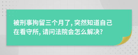 被刑事拘留三個(gè)月了, 突然知道自己在看守所, 請(qǐng)問(wèn)法院會(huì)怎么解決?