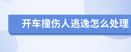 開車撞傷人逃逸怎么處理